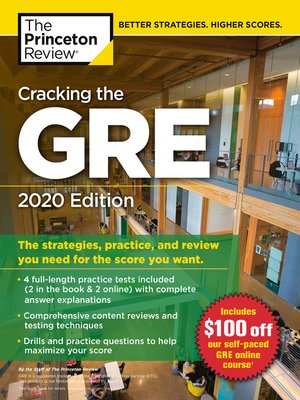 cover image of Cracking the GRE with 4 Practice Tests, 2020 Edition